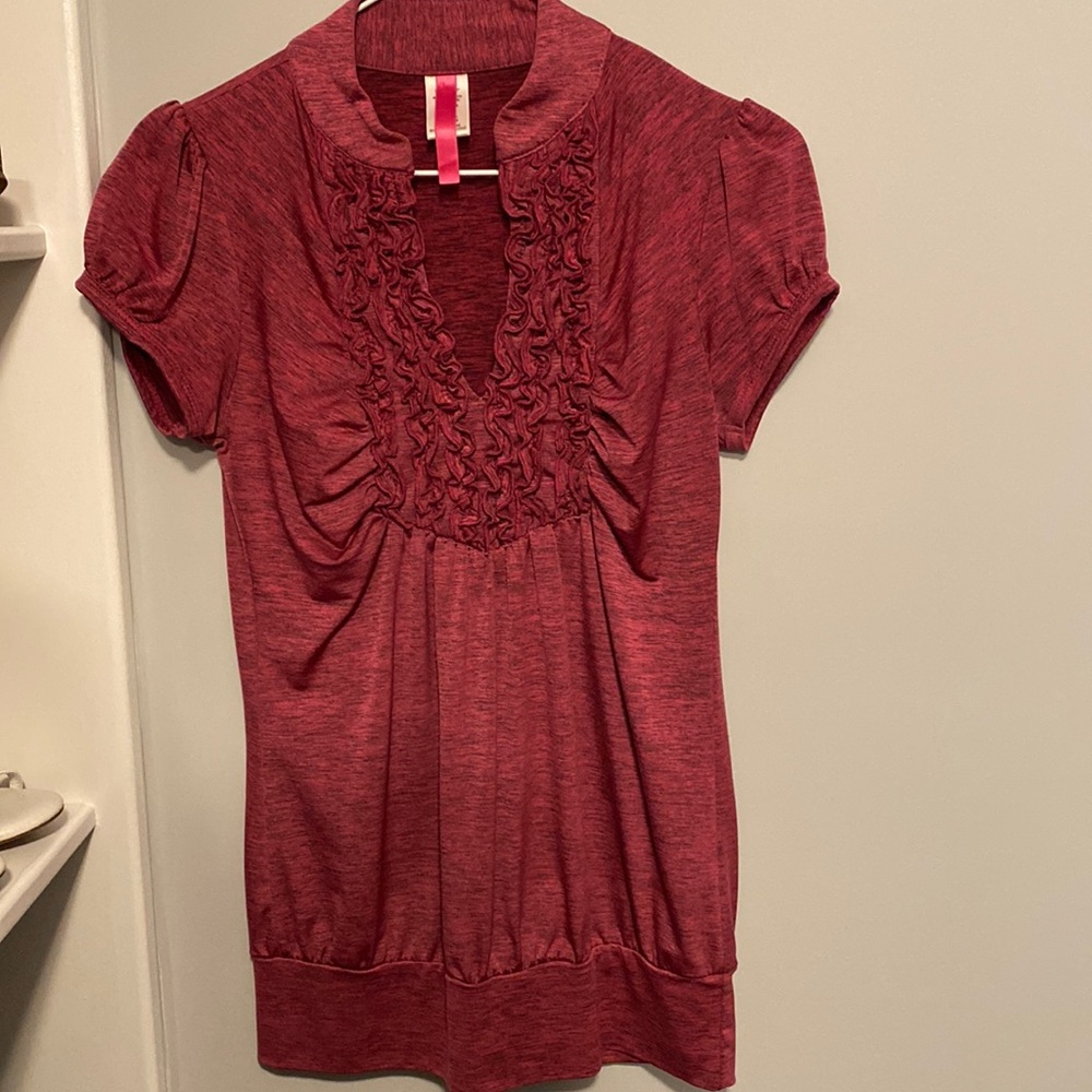 Pink/black shirt size medium.